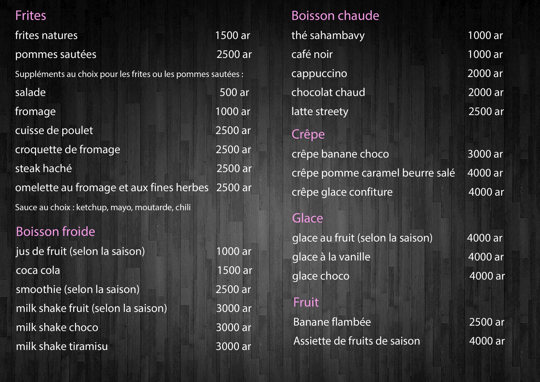 menu2 streety